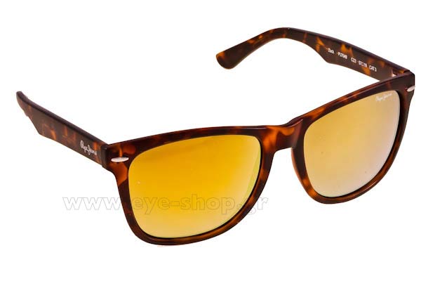 Sunglasses Pepe Jeans Zack PJ7049 C22 Gold mirror - Matte Brown tortoise
