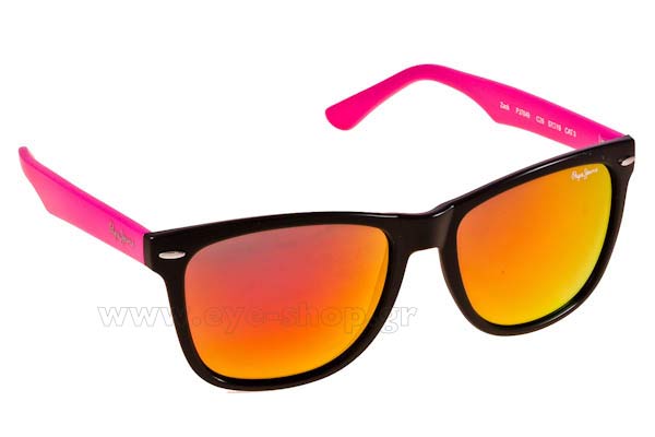 Sunglasses Pepe Jeans Zack PJ7049 C26 Red mirror - Matt Black Pink