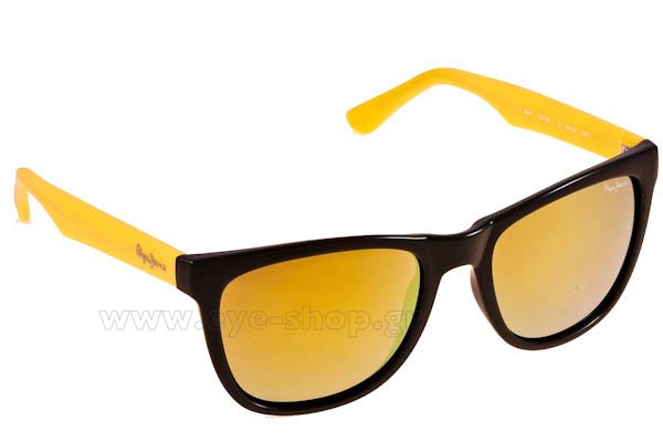 Sunglasses Pepe Jeans ALEX PJ7166 C1 Gold mirror - Mat Black