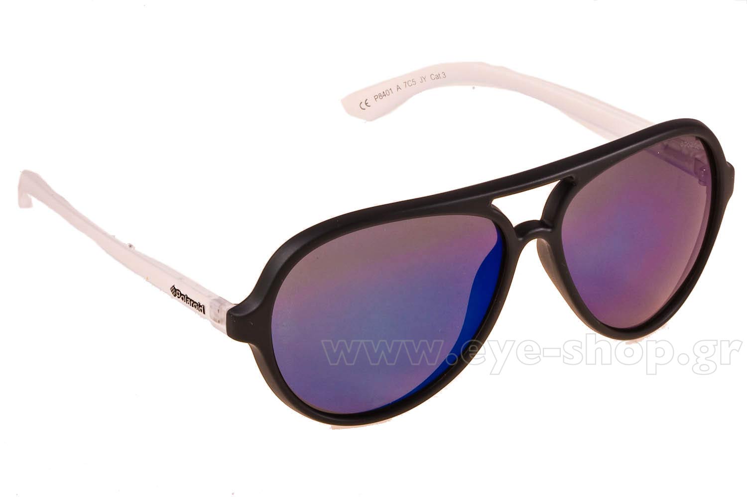 POLAROID P8401 7C5JY BLACK CRY 58 | SUNGLASSES Men EyeShop