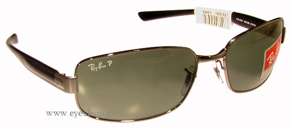 RayBan 3331 Ray Ban RB 3331 005 Aviator Black Gunmetal Sunglasses 