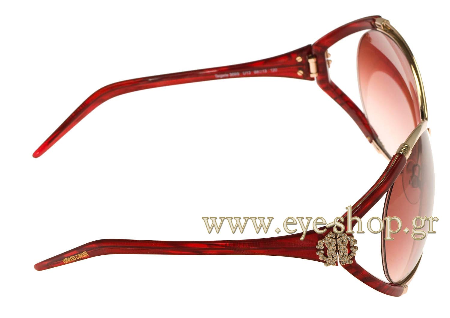 Roberto Cavalli Women\'s 54Mm Sunglasses, Red Roberto Cavalli Elleno 103S Red Sunglasses Vintage | LAVINTA main image 3