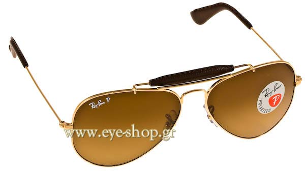 Sunglasses Rayban 3422Q AVIATOR CRAFT 001/M7 Polarized Leather Collection