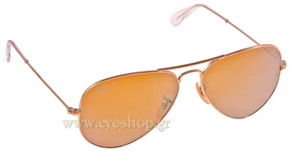 Sunglasses Rayban 3025 Aviator 001/4S Gold Mirror Polarized