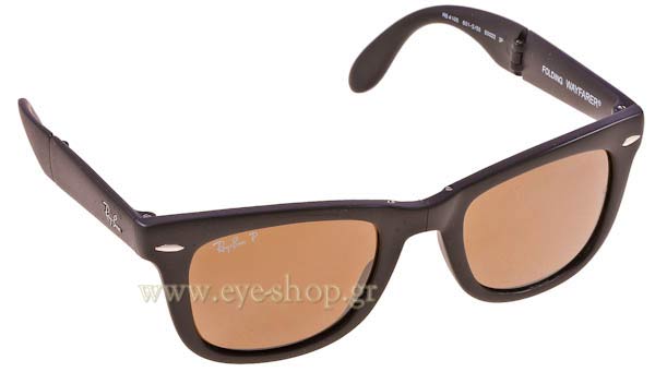 Sunglasses Rayban 4105 Folding Wayfarer 601S55 Polarized Folding