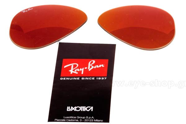 RayBan model 3025 Aviator color 1672K RC055 Replacement lenses
