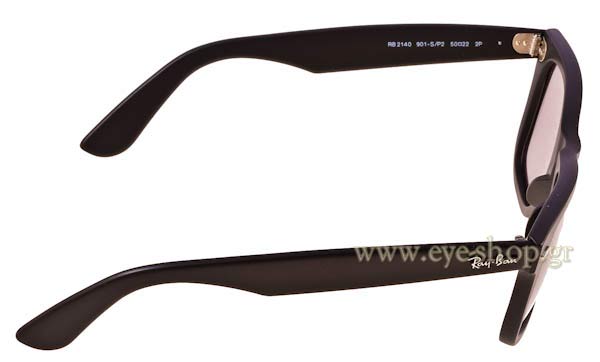 Rayban model 2140 Wayfarer color 901-S-P2 Matte Polarized HAND MADE IN ITALY - SPECIAL SERIES
