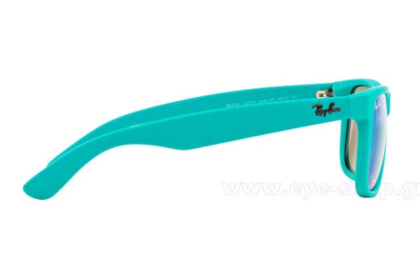 Rayban model Justin 4165 color 60903R Turqoise Rubber