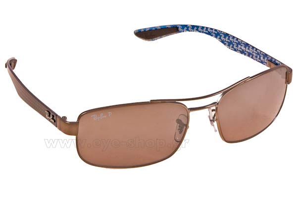 Sunglasses Rayban 8316 029/N8 Polarized ασημί ματ carbon μπλε