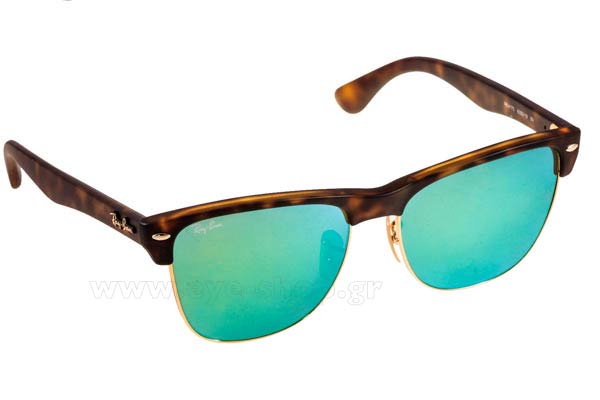 Sunglasses Rayban 4175 Oversized Clubmaster 609219 green mirror krystals