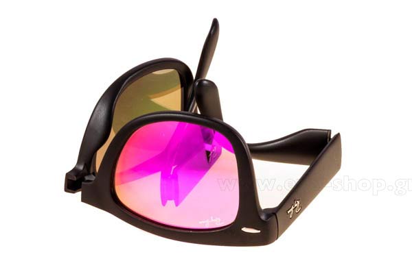 Rayban model 4105 Folding Wayfarer color 601S4T Fuxia mirror Limited Edition
