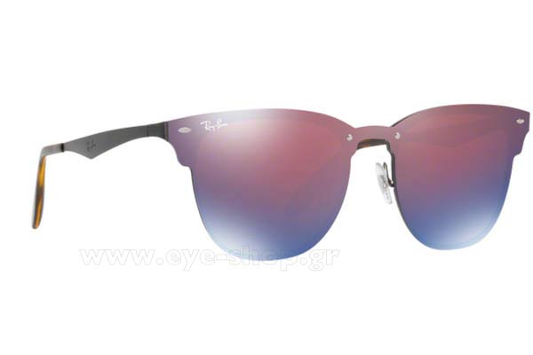 Sunglasses Rayban 3576N Blaze Clubmaster 153/7V demi gloss black