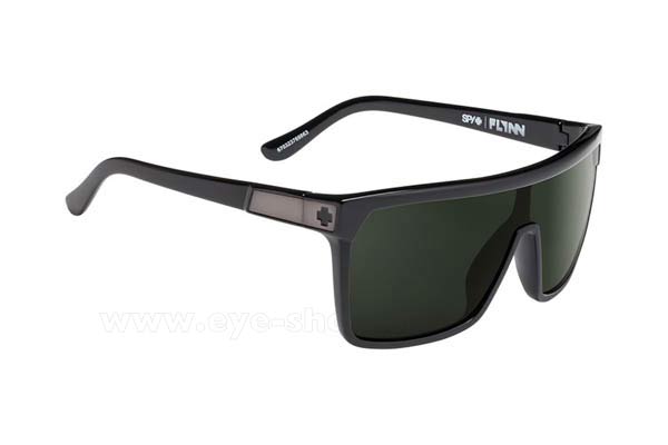 Sunglasses SPY FLYNN 670323769863 Black Mt Black Happy Green