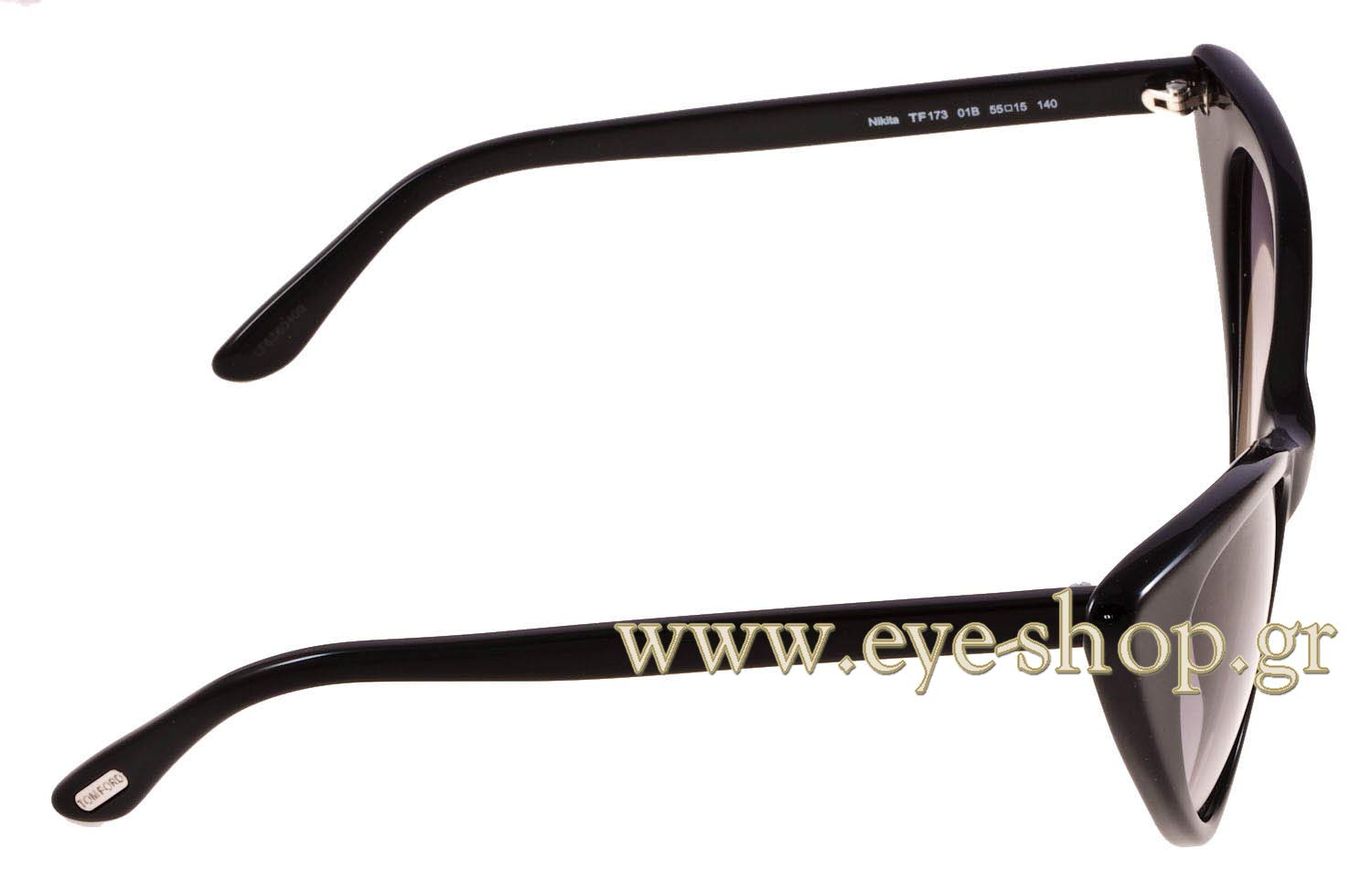 Tom Ford Nikita TF173 01B Cat Eye Sunglasses Tom Ford Nikita Cat Eye Sunglasses TF173 Black 226066  main image 2