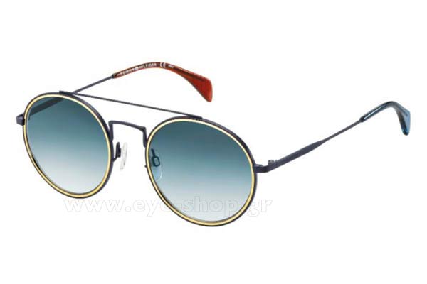 Sunglasses Tommy Hilfiger TH 1455 S BQZ 08 MATT BLUE (DK BLUE SF)