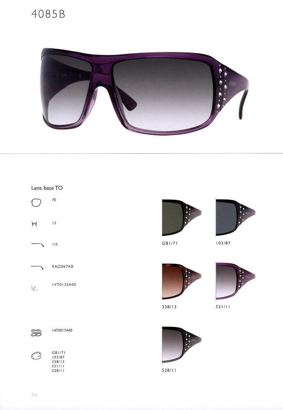 Sunglasses Versace 4085B GB1/71