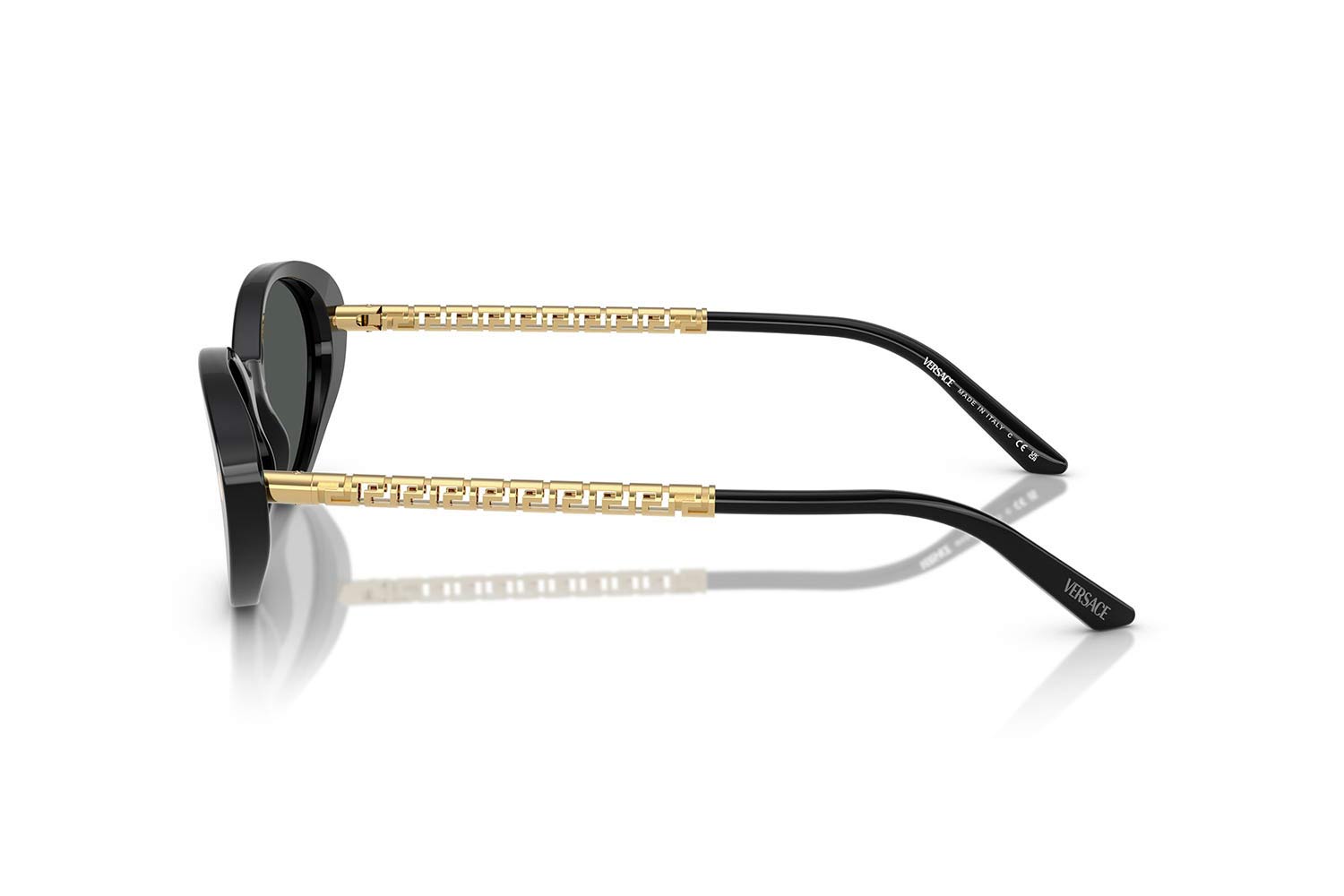 Versace VE 4469 GB1/87 Black Plastic Oval Sunglasses Grey Lens Versace 4461 GB1/87 Sunglasses - US main image 3