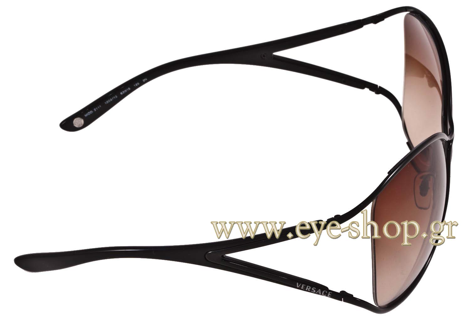 Versace Brown Sunglasses MOD 2111 1009/13 63-16 125 2N Versace unisex Shield Brown Sunglasses Black Frame . Mod  main image 2