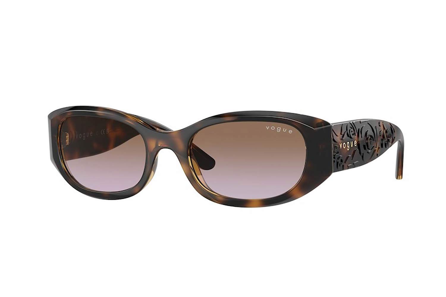 Vogue T W65668 52[]19 135 2N Brown / Black Sunglasses W/Case MH VOGUE Sunglasses VO5525S in w65668 - havana/brown gradient main image 3