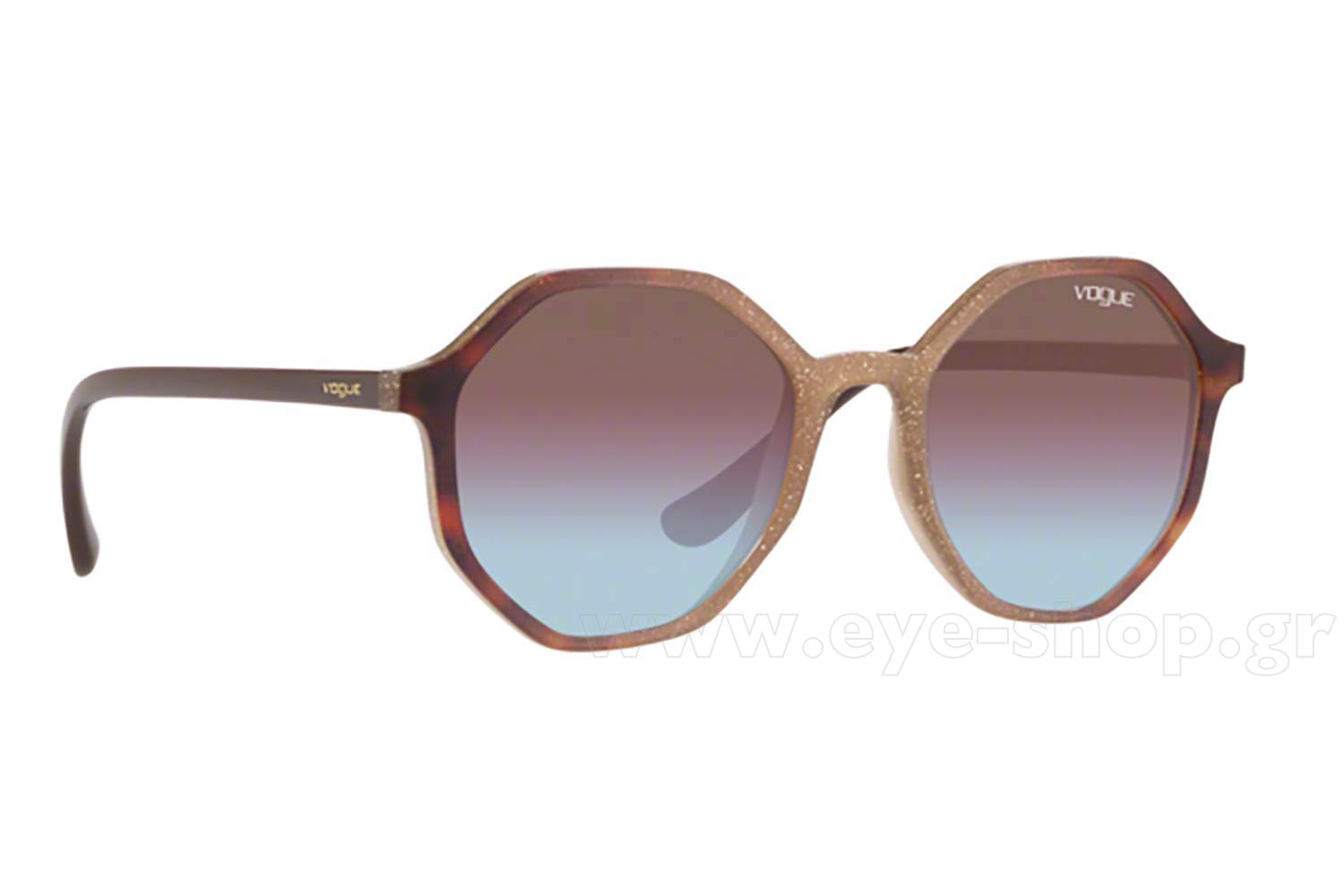 Vogue Women\'s Beige Havana and Pink Sunglasses! Sunglasses VO5659SU - Brown Beige Tortoise - Pink - Acetate  main image 3