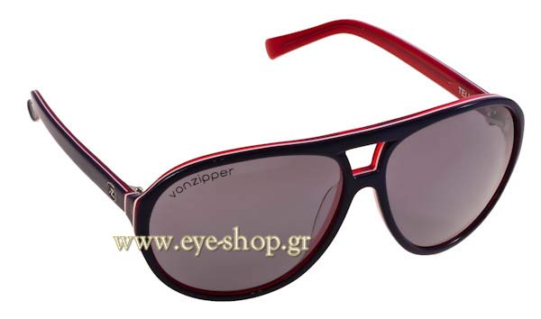 Sunglasses Von Zipper Telly VZSU05 111 9020 Blue White red Grey chrome