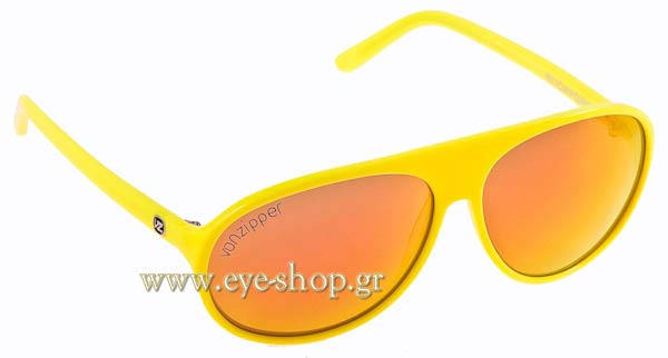 Sunglasses Von Zipper Rockford VZSU75 17 Lime Yellow satin - Quasar Chrome