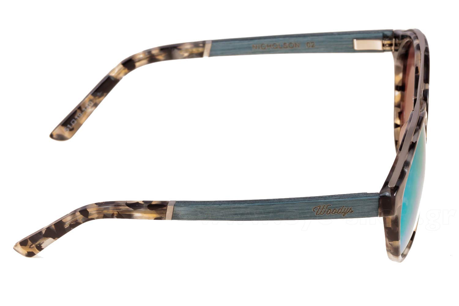 Woody’s Barcelona Rafaelo Wood Sunglasses with Blue Frames Sunglasses | Discover Eco-Friendly Vision — Blue Iguana  main image 4