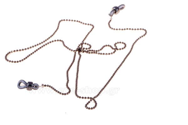 Eyewear accessories - cords  Grippy ThinChain-round Gunmetal Price: 11,25