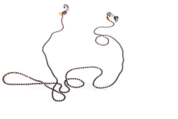 Eyewear accessories - cords  Grippy ThinChain-round gray gold Price: 11,25