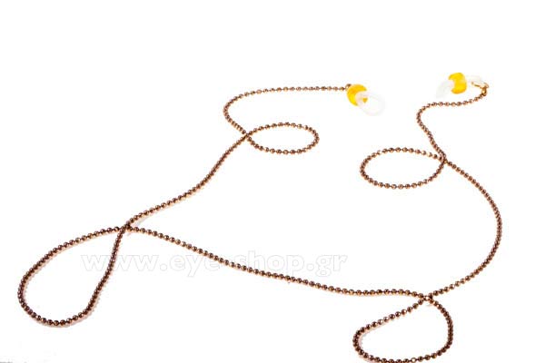 Eyewear accessories - cords  Grippy ThinChain-round brown bronze gold Price: 12,00