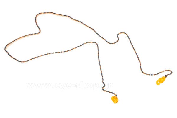 Eyewear accessories - cords  Grippy ThinChain-round BluGoldBrown Price: 11,25