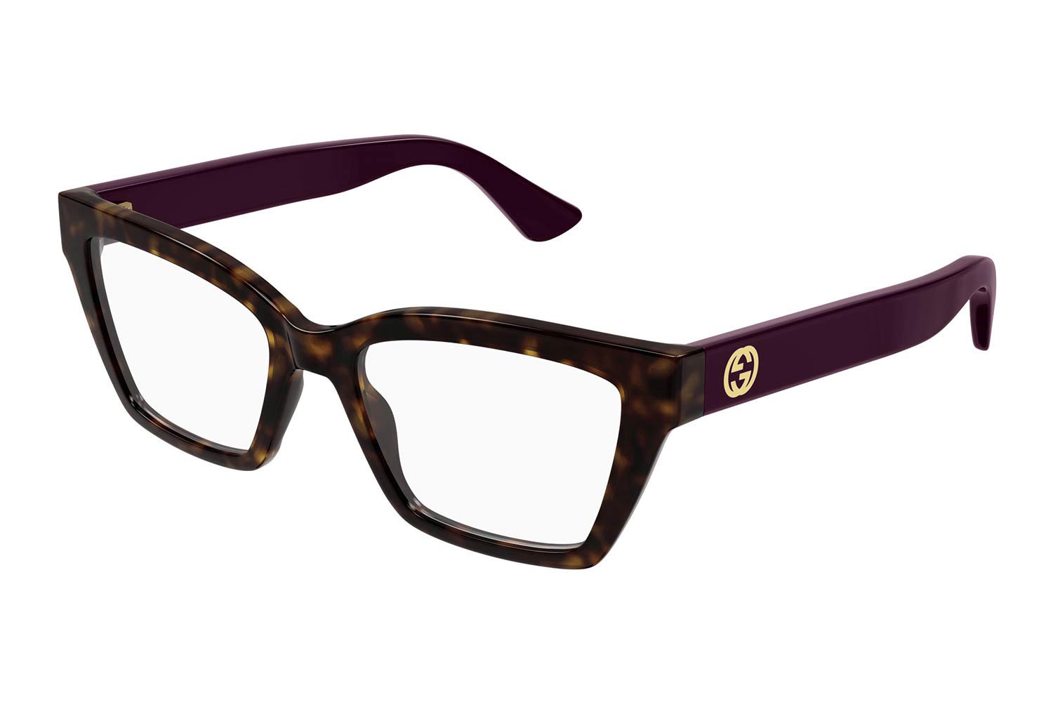 Gucci GG1715O 007 havana violet transpa size 53 Eyewear Price: 139,00
