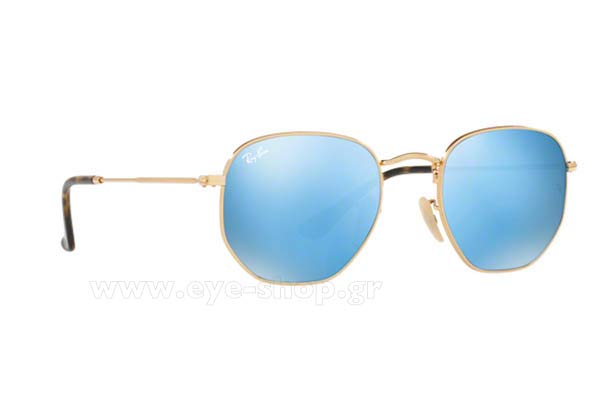 Rayban 3548N 001/9O Hexagonal size 51 Sunglasses Price: 134,97