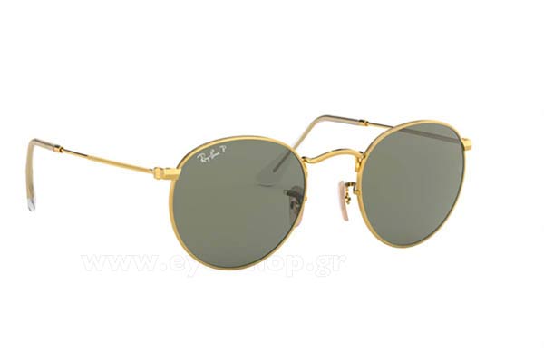 Rayban 3447-ROUND-METAL 001/58 size 50 Sunglasses Price: 139,98