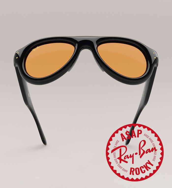 Ray-Ban authentic markings inside the temple